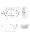 Vasca freestanding NAVIA 140x75 cm,150/160x80 cm