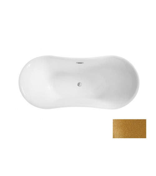 Vapaasti seisova kylpyamme AMBER GLAM GOLDEN 170 x 80 cm