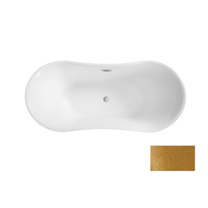 Baignoire îlot AMBER GLAM GOLDEN 170 x 80 cm