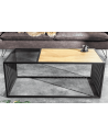 table basse ARCHITECTURE 100 cm au style chêne sauvage et verre fumé
