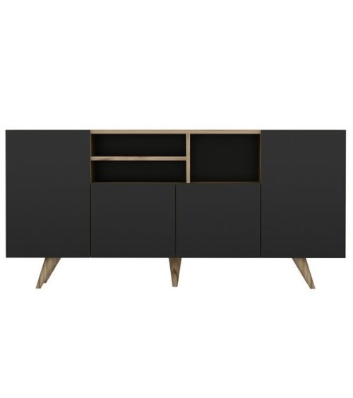Buffet 4 portes SANSA 160 cm noir