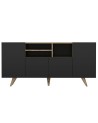 Buffet 4 portes SANSA 160 cm noir