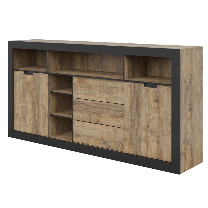 Salle complet Tudor - chêne et noir