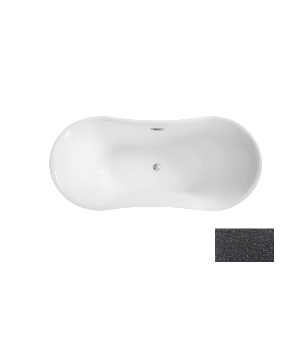 Baignoire îlot AMBER GLAM GRAPHITE 170 x 80 cm