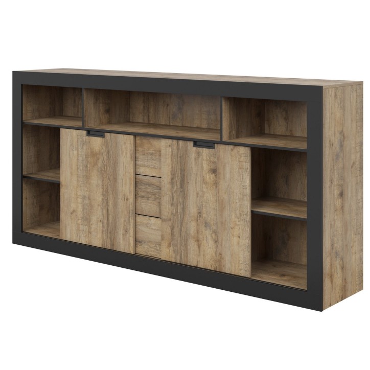 Salle complet Tudor - chêne et noir