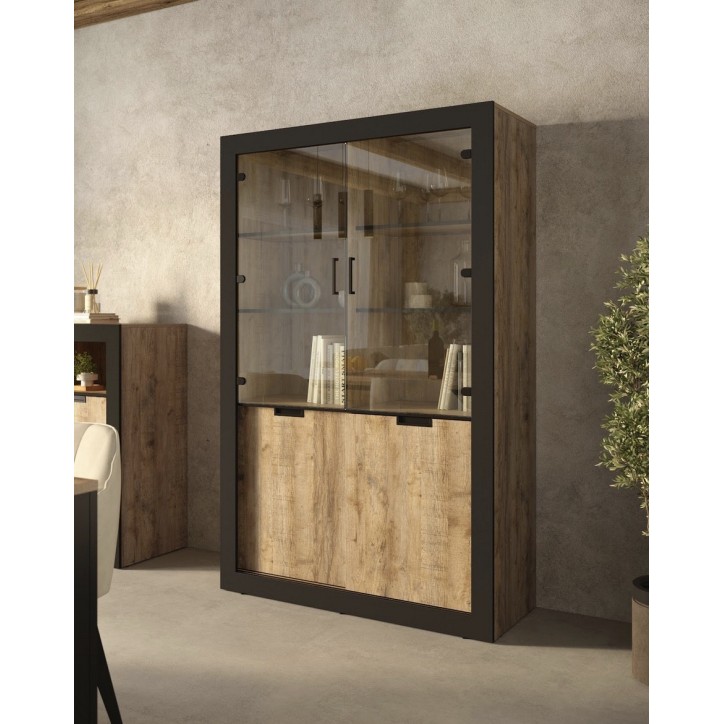 Salle complet Tudor - chêne et noir