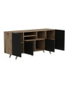 Buffet 4 portes SANSA 160 cm noir