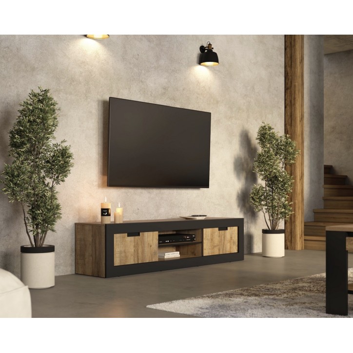 Salle complet Tudor - chêne et noir