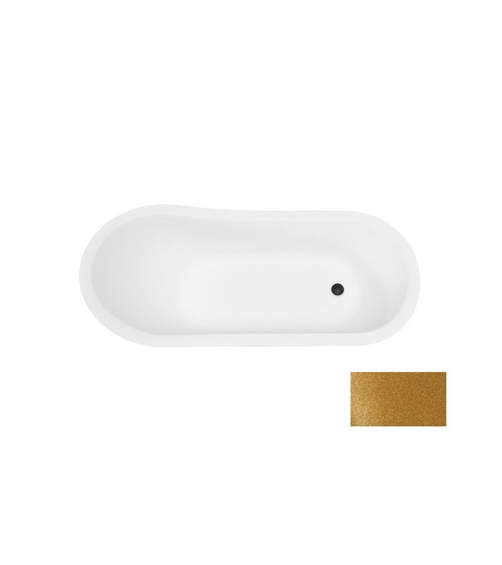 Baignoire îlot OTYLIA GLAM GOLDEN 160/170 x 77 cm