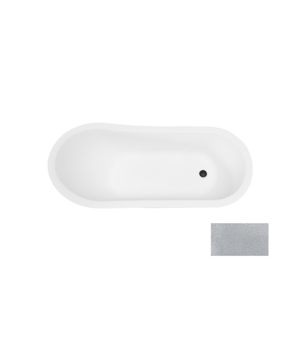 Banheira autónoma OTYLIA GLAM SILVER 160/170 x 77 cm