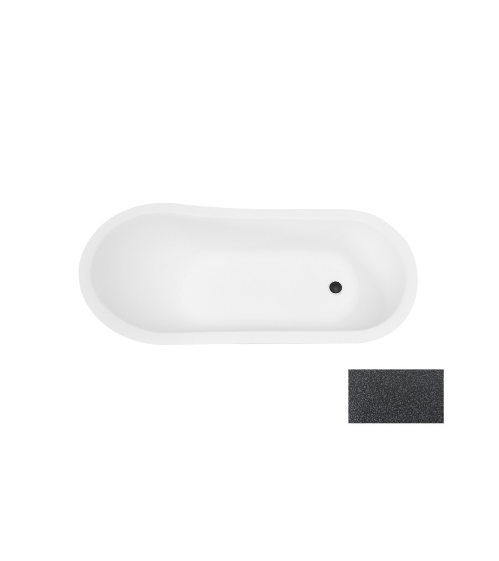 Bañera isla OTYLIA GLAM GRAPHITE 160/170 x 77 cm
