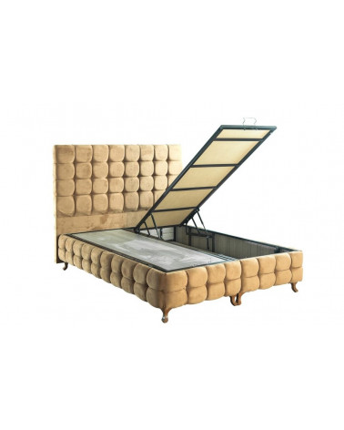Cama DUKE creme + colchão e cabeceira 90/160x200 cm