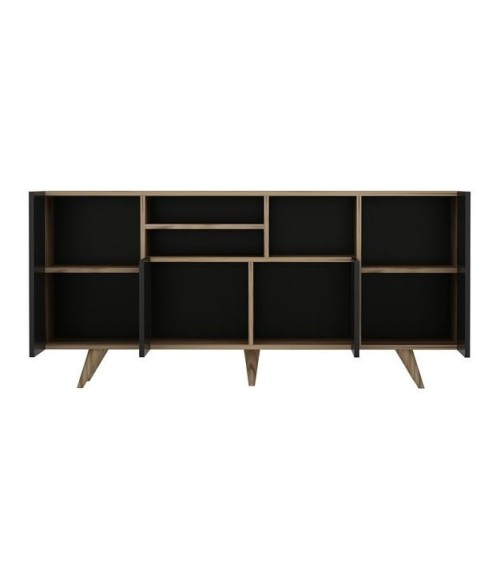 Buffet 4 portes SANSA 160 cm noir