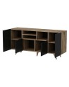 Buffet 4 portes SANSA 160 cm noir