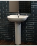Vasque avec colonne OPUS COMPACT moyenne blanc
