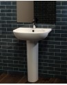Vasque avec colonne OPUS COMPACT moyenne blanc