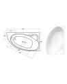 Banheira de canto NOVA 140/155/170cm direita com avental