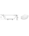 Banheira de canto NOVA 140/155/170cm direita com avental
