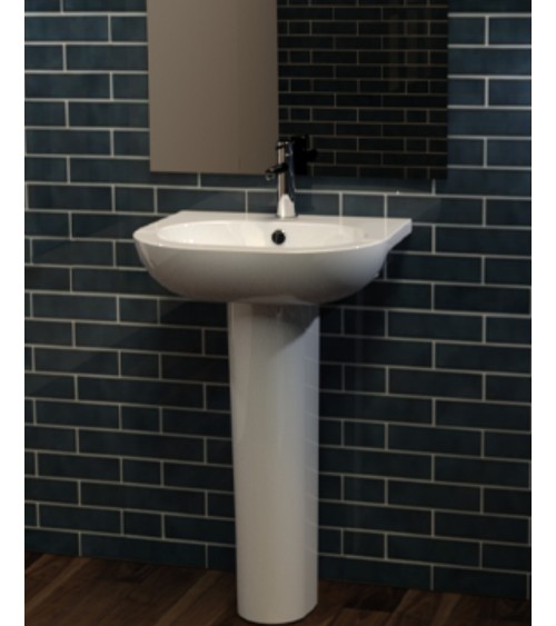 Vasque avec colonne OPUS COMPACT junior blanc