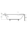 Banheira de canto DELFINA 166 X107CM direita com avental