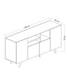 Buffet 4 portes SANSA 160 cm noir