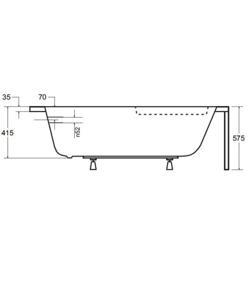Baignoire d'angle CORNEA- baignoire design - mobilier salle de bain design
