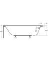 Baignoire CONTINEA 140x70 cm avec tablier réversible