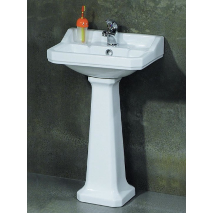 Vasque pour enfant avec colonne blanc