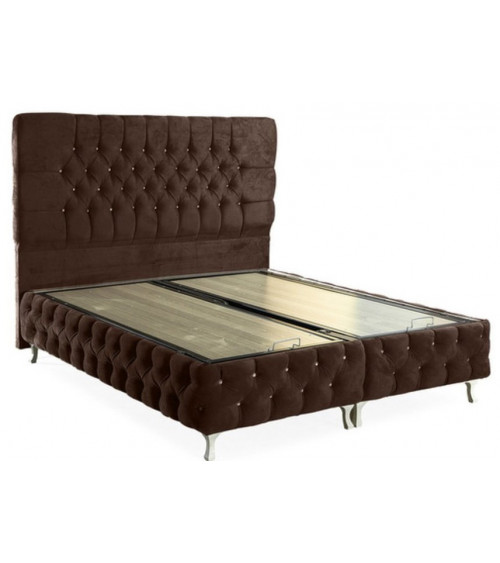Cama de arrumação CAPPY + colchão e cabeceira incluídos - café 90/160x200 cm