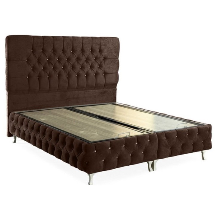 copy of LIT coffre CAPPY café + matelas et tête de lit inclus 90/160x200 cm