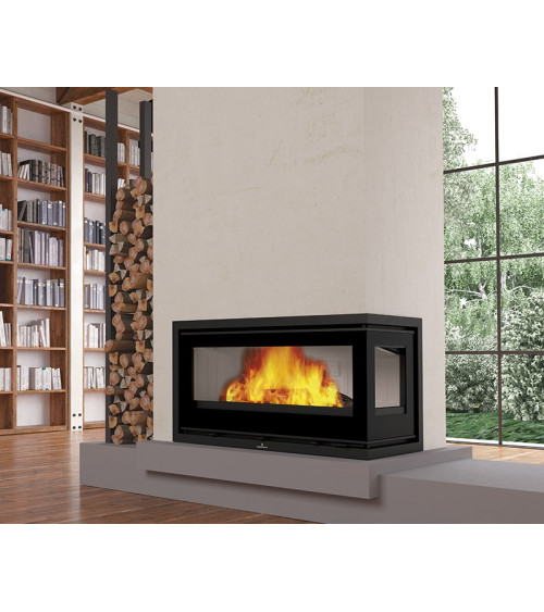 Inserto de chimenea BOMA derecha-90 EI- 13 KW con turbina