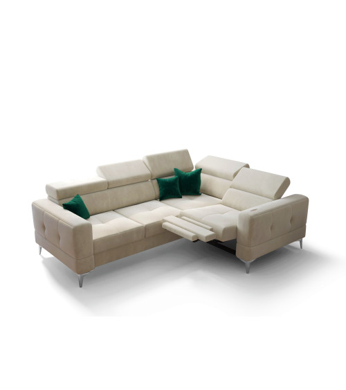 Canapé d'angle convertible TOSCANIA 250 x 185 cm en plusieurs couleurs