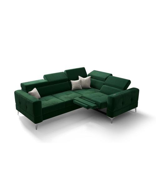 Canapé d'angle convertible ANDRE 202 x 85 cm en plusieurs couleurs