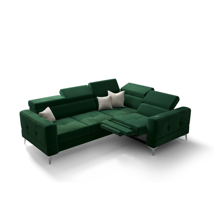 Sofá de canto conversível TOSCANIA 250 x 185 cm em varias cores