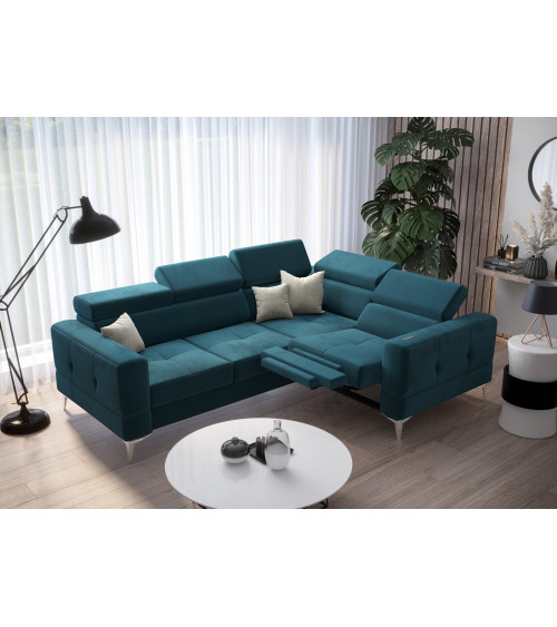 Divano angolare trasformabile TOSCANIA 250 x 185 cm in vari colori