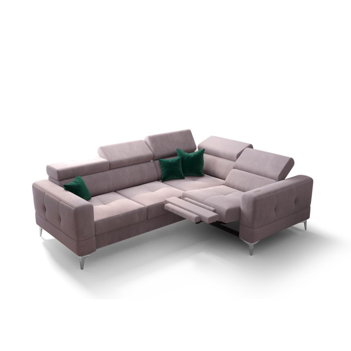 Sofá de canto conversível TOSCANIA 250 x 185 cm em varias cores