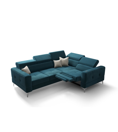 Canapé d'angle convertible ANDRE 202 x 85 cm en plusieurs couleurs