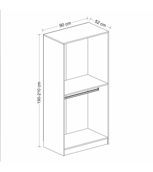copy of Armoire 2 Portes Vitrées - Anthracite/Noir