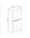 copy of Armoire 2 Portes Vitrées - Anthracite/Noir