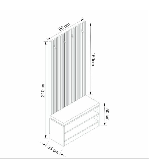 Ingresso EWY 90x210x35 CM