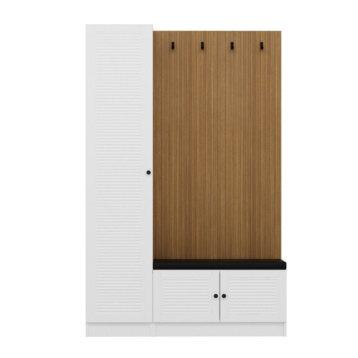 Armoire 3 Portes et 3 tiroirs blanc 135x200 cm Armoire 3 Portes et 3 tiroirs blanc 135x200 cm