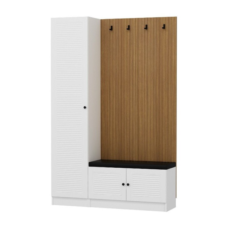 Armoire 3 Portes et 3 tiroirs blanc 135x200 cm Armoire 3 Portes et 3 tiroirs blanc 135x200 cm