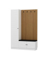 Armario con 3 puertas y 3 cajones blanco 135x200 cm