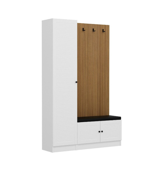 Armario con 3 puertas y 3 cajones blanco 135x200 cm