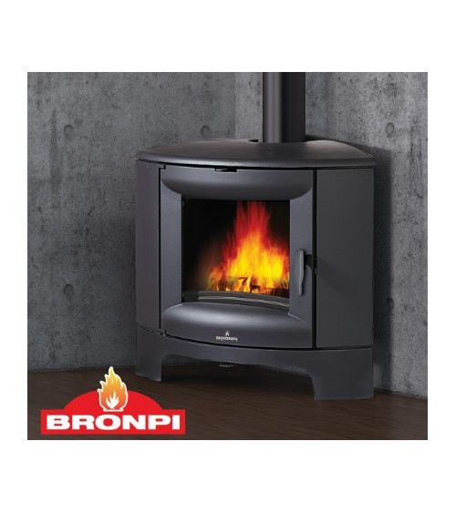 copy of Poêle à bois en fonte côtés en verre 14 kW MARACAY