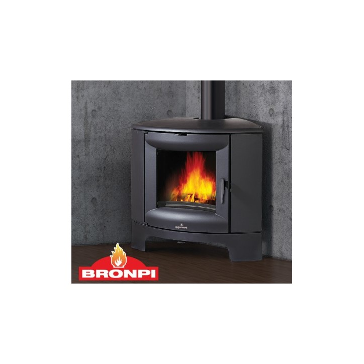 copy of Poêle à bois en fonte côtés en verre 14 kW MARACAY