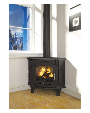 Poêle à bois en fonte côtés en verre 14 kW MARACAY fabrication européenne sur notre boutique en ligne