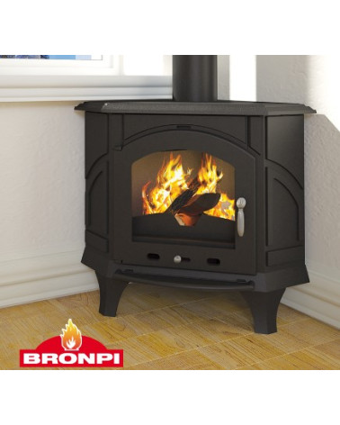 copy of Poêle à bois en fonte côtés en verre 14 kW MARACAY