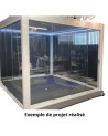 Pergola vitrée Ali - 4x3m en aluminium