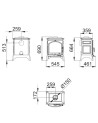 copy of Gietijzeren houtkachel MARACAY 3-zijdig glas 14 kW
